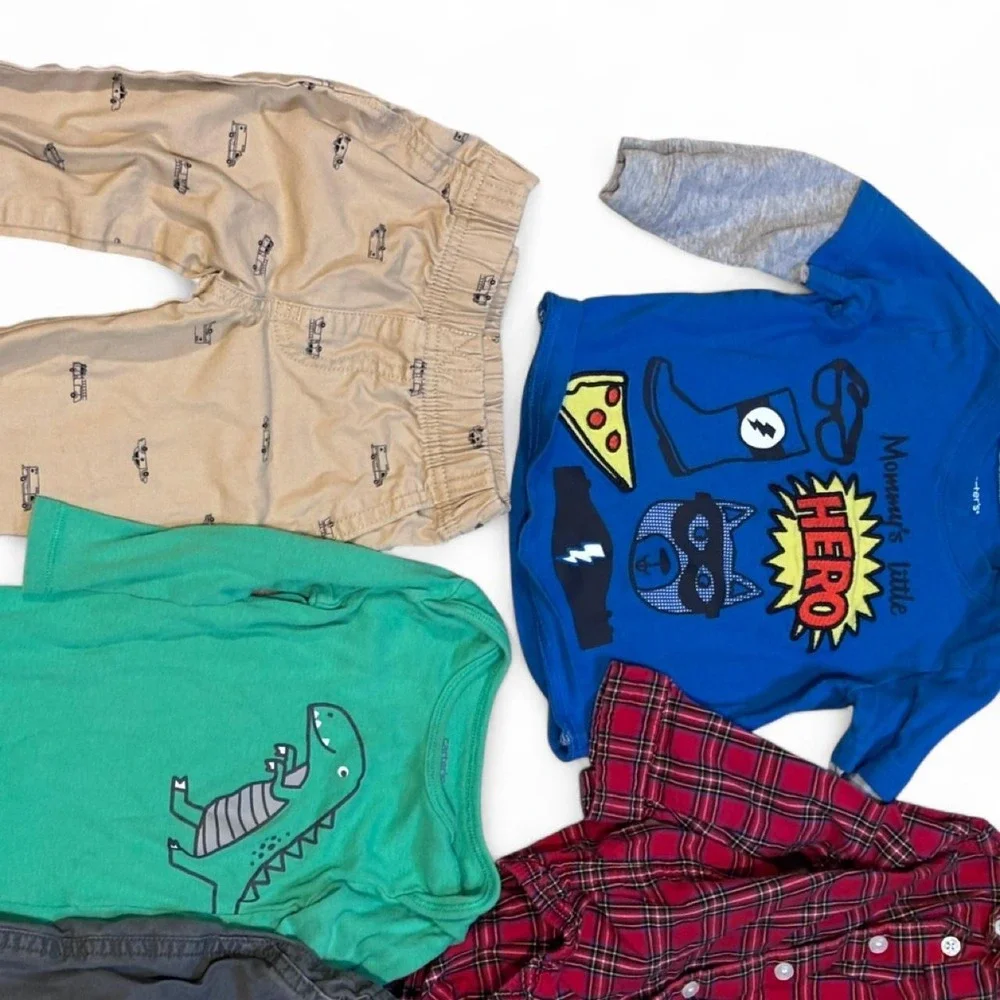 Baby boy Carters bundle of 7 pieces 4 long sleeve 3 pants Size 12 months